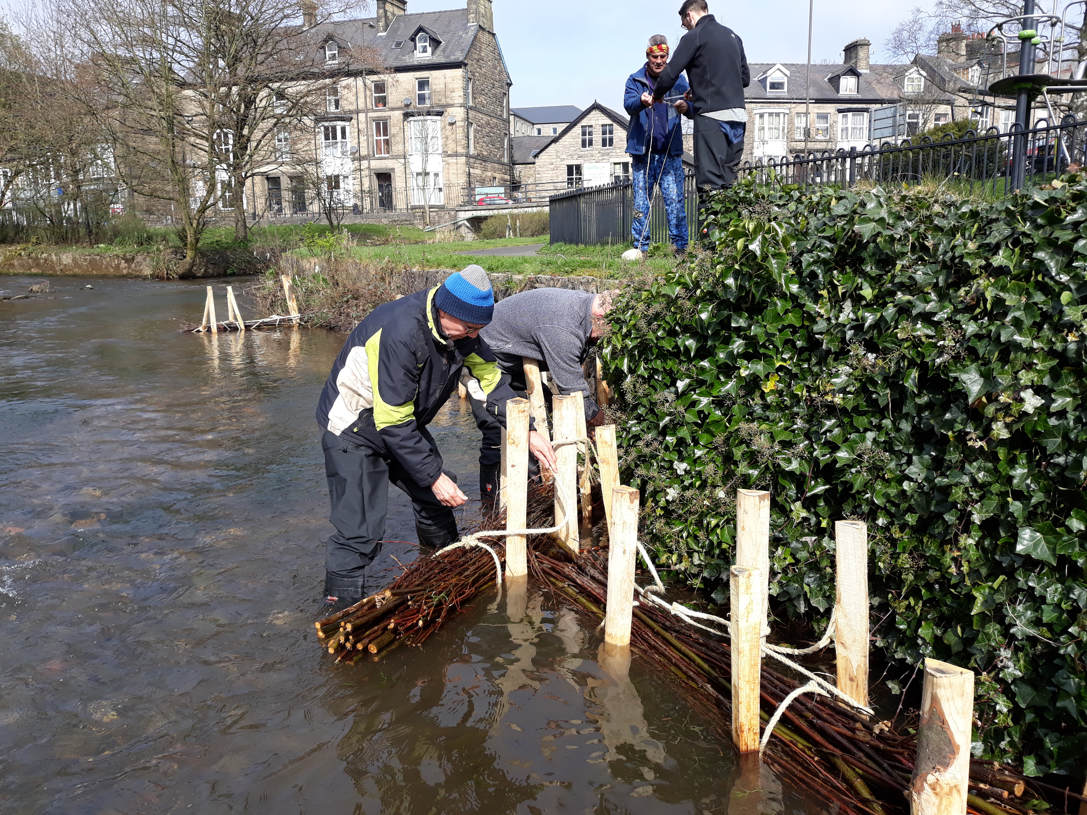 Buxton Town Team Volunteers Improving River Habitat
