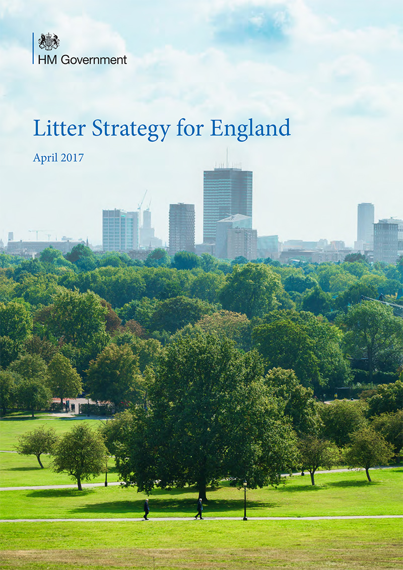 An image of the front cover of the Litter Strategy for England