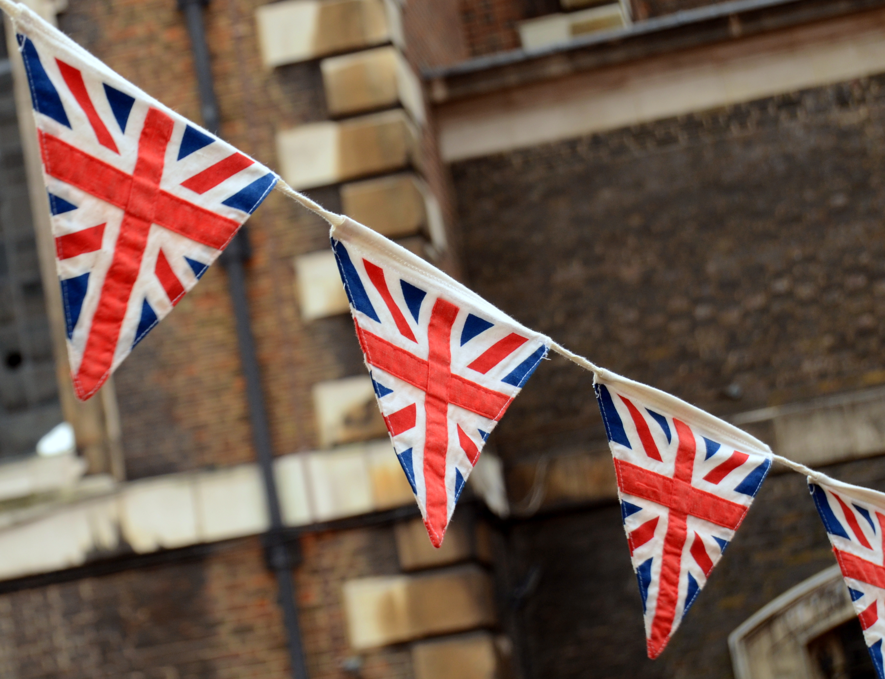 Reusable bunting made of fabric. 