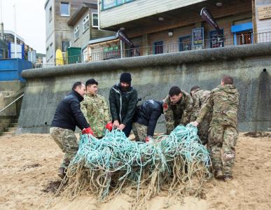 An image of the Sharp’s Beach Clean Battalion