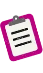 Graphic illustration of an application form on a clipboard