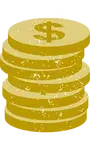 Graphic illustration of a stack of coins