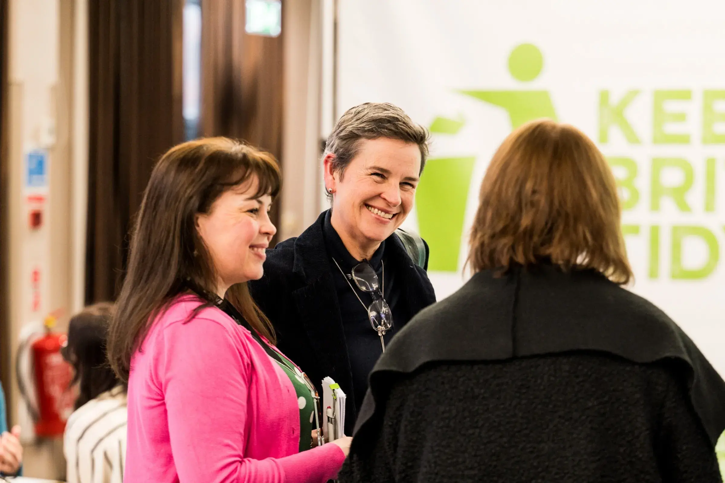 Staff, members and stakeholders talking at the Keep Britain Tidy Network Conference