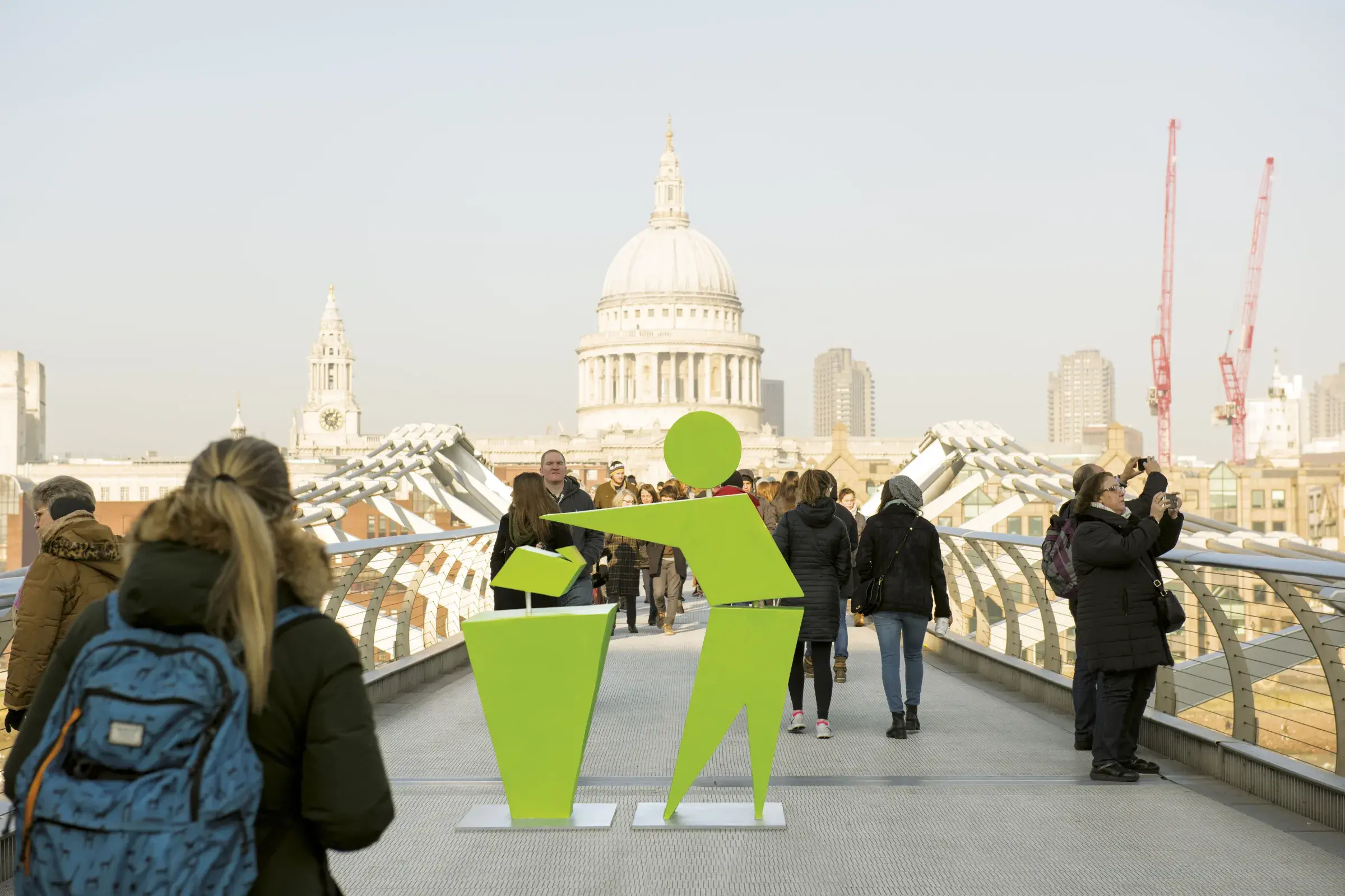 Keep Britain Tidy's Tidy Man with St Paul's Cathedral in background