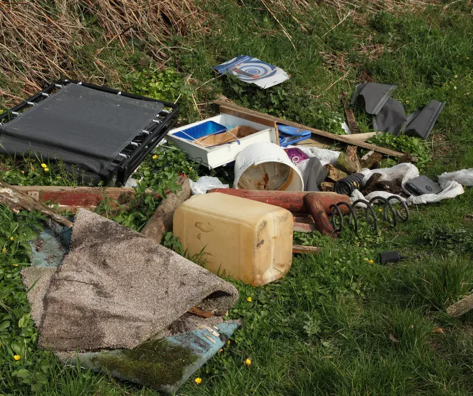 Fly-tipped waste